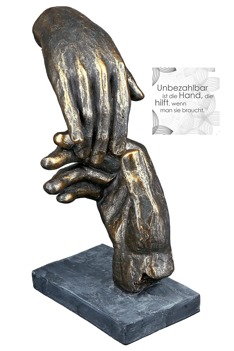Casablanca Skulptur Two Hands Deko Figur Bronze Kunstharz Statue H. 21 cm x B. 13 cm