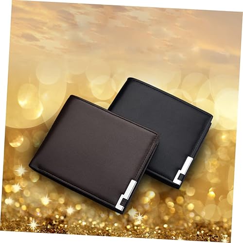 Miniatura 7 de VALICLUD Billeteras De Hombres Cuero Original Billeteras Billeteras De Cuero Original Billetera Monedero Corto, Café, Centímetro