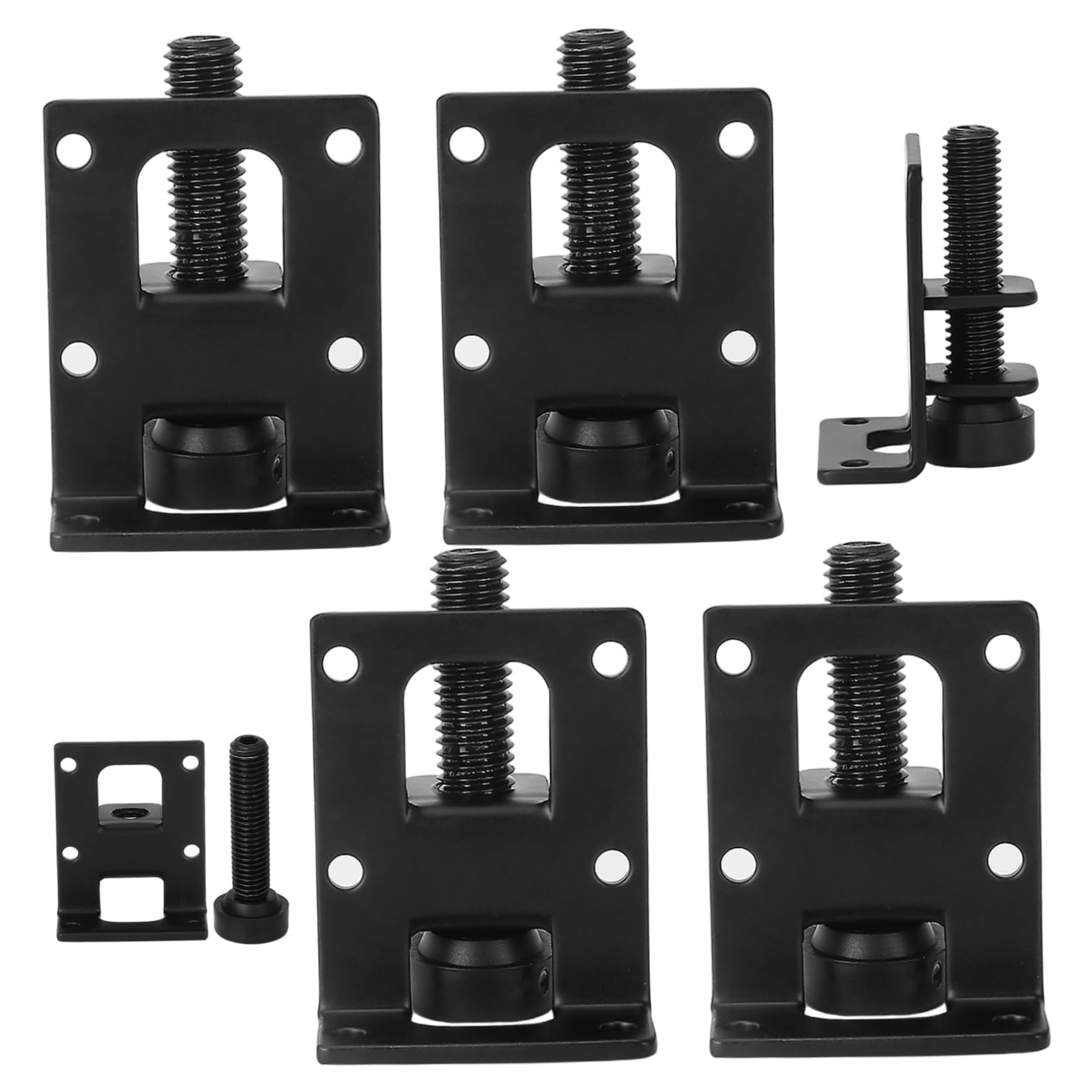 4Pcs Adjustable Heavy Duty Furniture Leveling Feet, Shockproof Black Levelers for Workbench, Cabinet, Shelving Units, Tables, Appliances