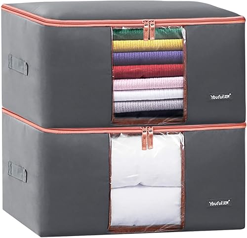 Miniatura 1 de , Closet Organizer with Heavy-duty 600D Fabric & Reinforced Handle for Comforters, Bedding,BlanketsClothingPillows, Decorations StoreExtra Large