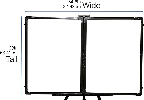 Miniatura 2 de Maven Pizarra blanca portátil plegable de viaje con caballete de soporte, luz fácil de borrado en seco