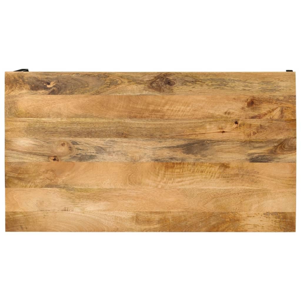 Homgoday Tavolino da caffè 100 x 55 x 35 cm in legno massello mango, tavolino da tè per soggiorno, sala d'accoglienza degli ospiti, camera da letto e ufficio