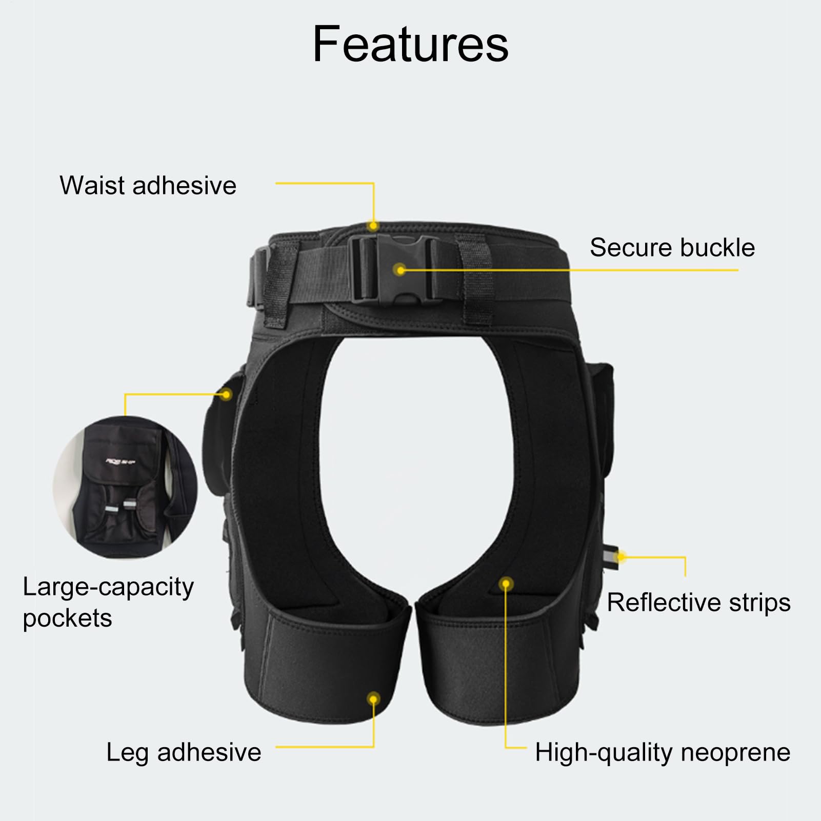 Pantaloncini da sub, con design a cavallo aperto, da uomo, con tasche per immersioni, regolabili, per surf, nuoto, vela, avventure all'aria aperta, sport acquatici