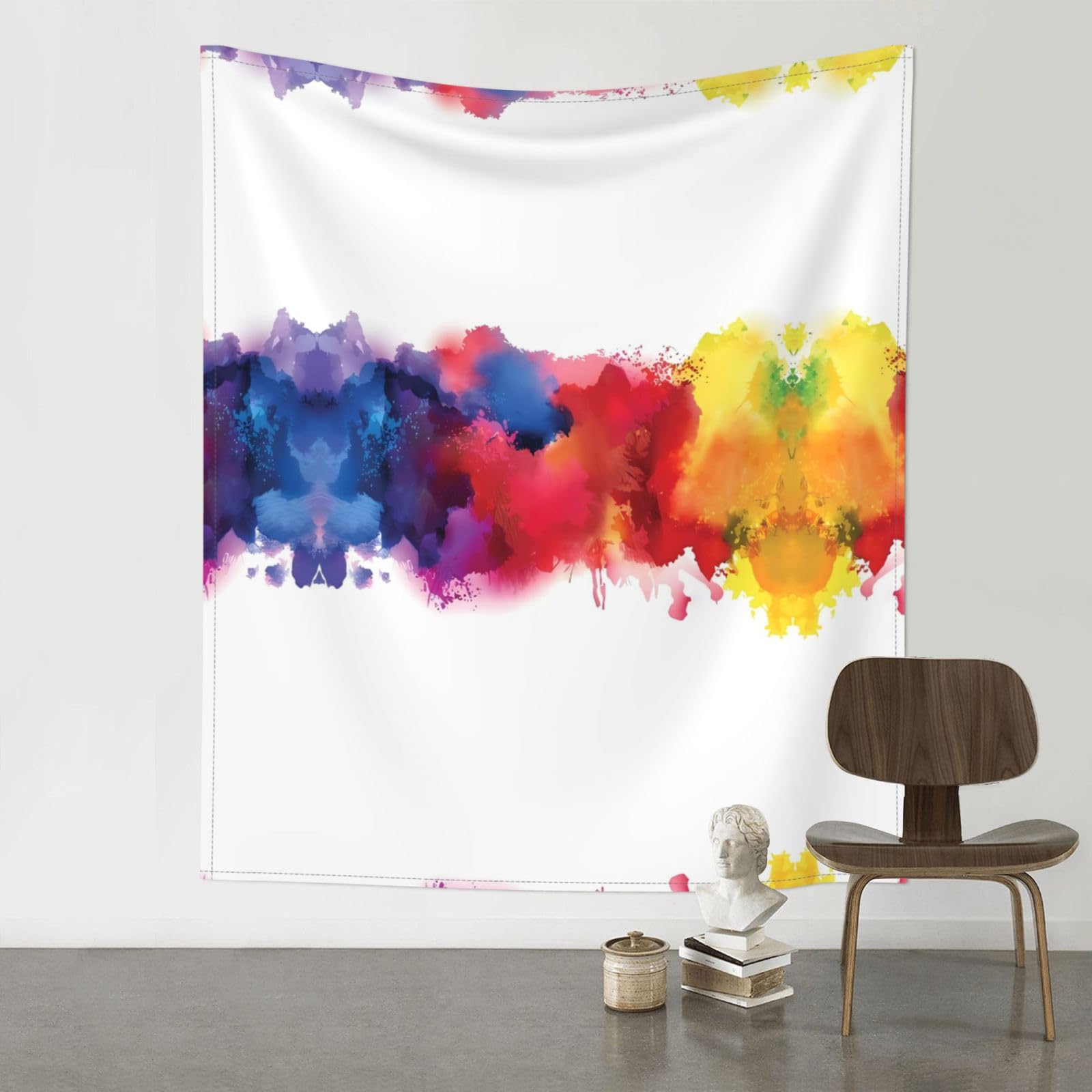 YYHWHJDE Stains Of Watercolor Paint Splatters Prints Wall Tapestry 60x51in - High-Grade Polyester Throw for Dorm Room Decor, Beach Blankets & Home Accent