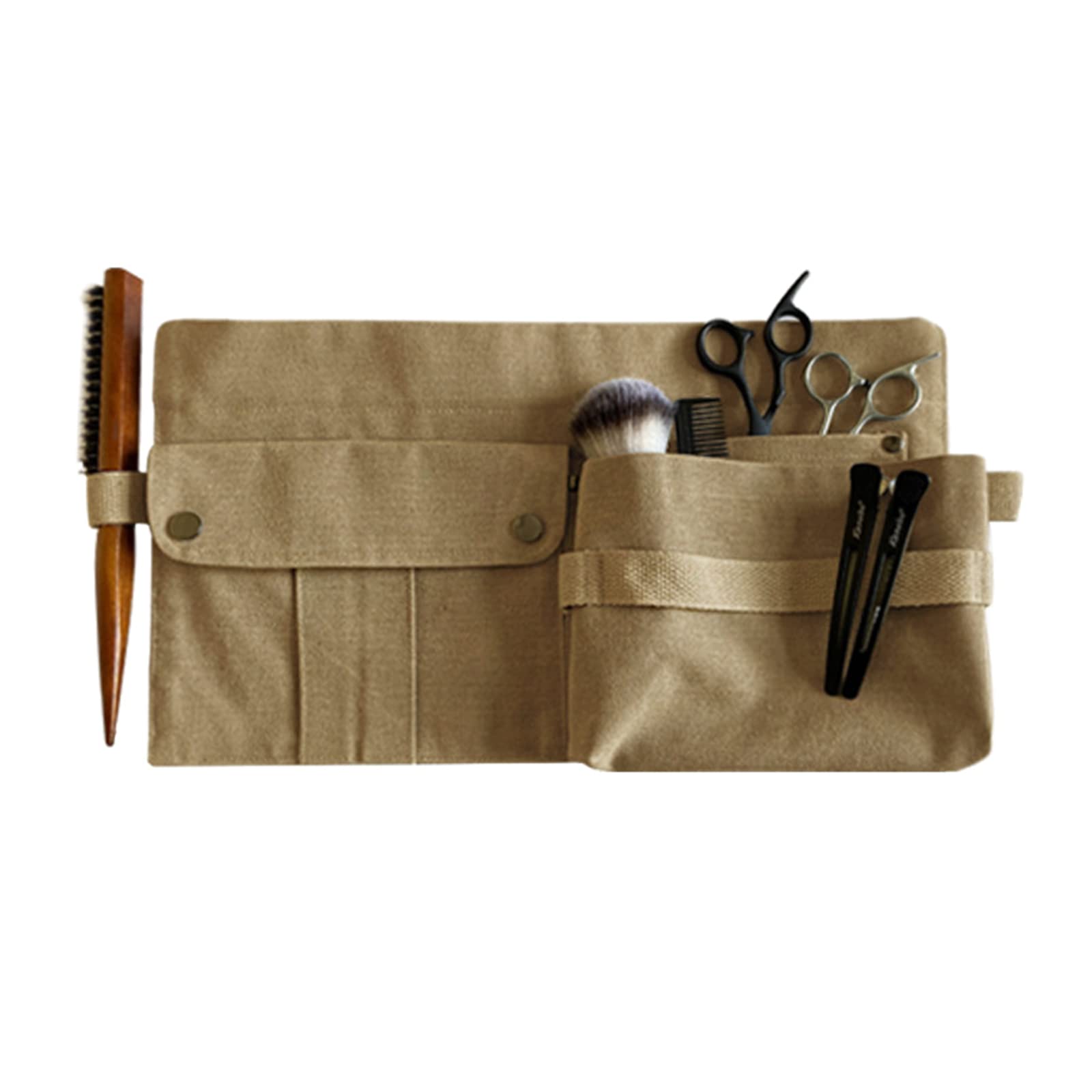 Crffz Men's Khaki Canvas Tool Belt Bag Pocket Pouch Portable Repair Tools Organizer Workshop Hammer Adjustable Waist Carpenters Garden Bag Pocket Pouch Organizer For Home For Canvas