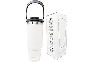 40 oz Tumbler with Top Handle and Flip Straw