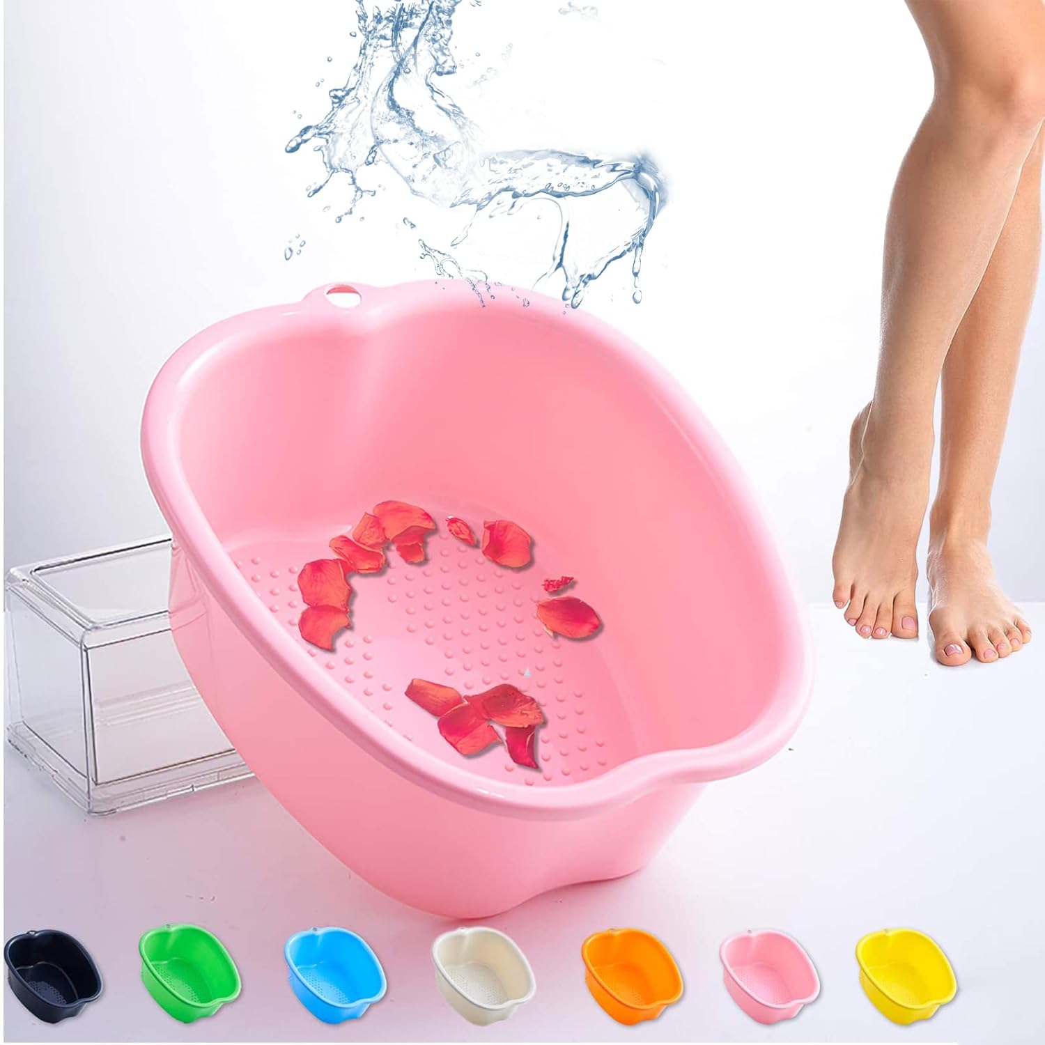 Buy YOMIQIU Foot Soaking Bath Basin, Large Plastic Foot Soak Tub Foot