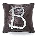 BOOBEI Two Colors Reversible Sequins Mermaid Pillow Cases 1616" Black and Silver