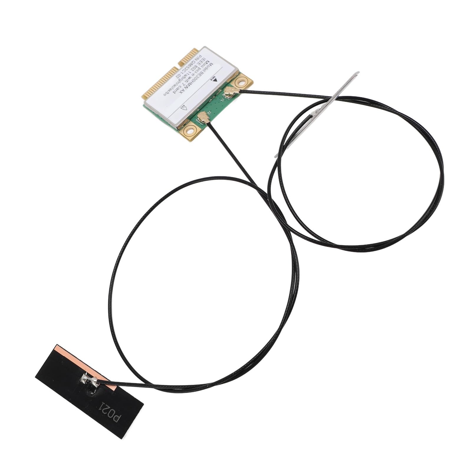 Carte Mini PCI E WiFi 7, 8774 Mbps 2 Bandes 2,4 G 5 G Gigabit Carte Réseau sans Fil Mini Interface PCIE Adaptateur WiFi avec Bluetooth 5.4 BE200HMW pour PC (avec antenne)