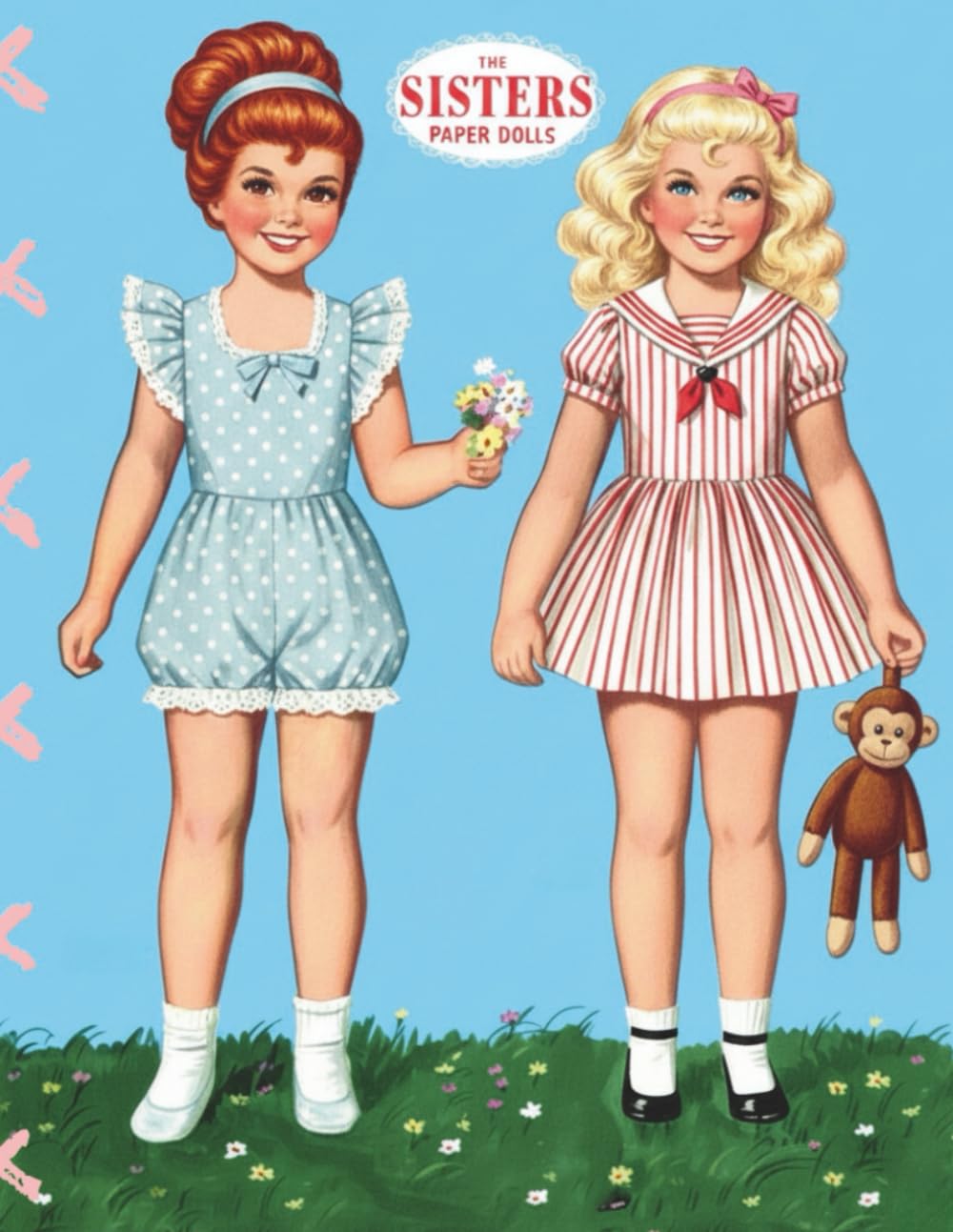 The Sisters Paper Dolls: My Unique Vintage Fashion Book: Create & Design: Classic Paper Dolls to Cut and Dress. Exclusive Outfits with Unique Patterns