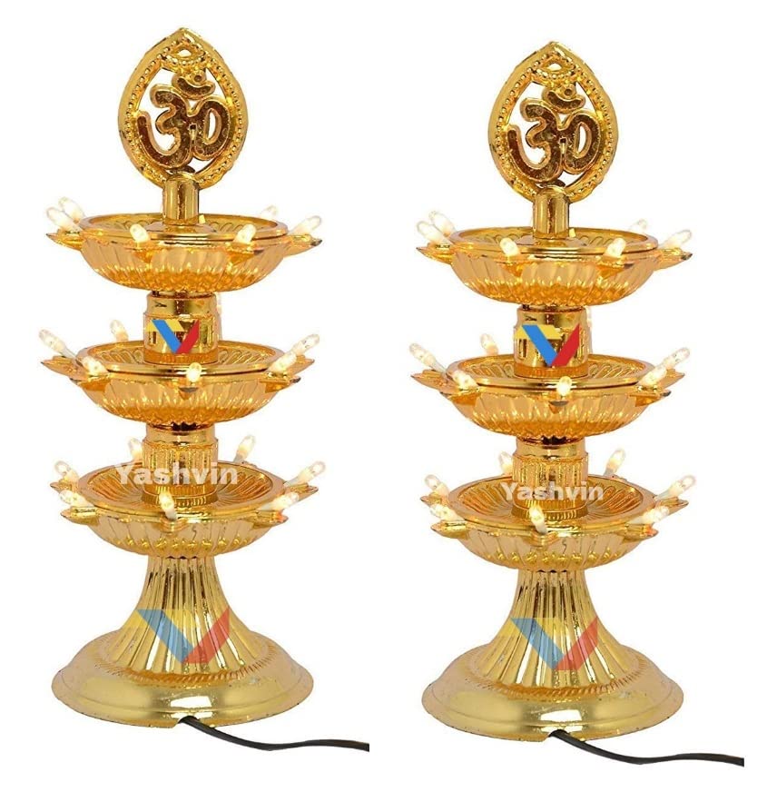 Buy YASHVIN® 21 Deep Jyot Light for Mandir at Home 3 Layer Electric