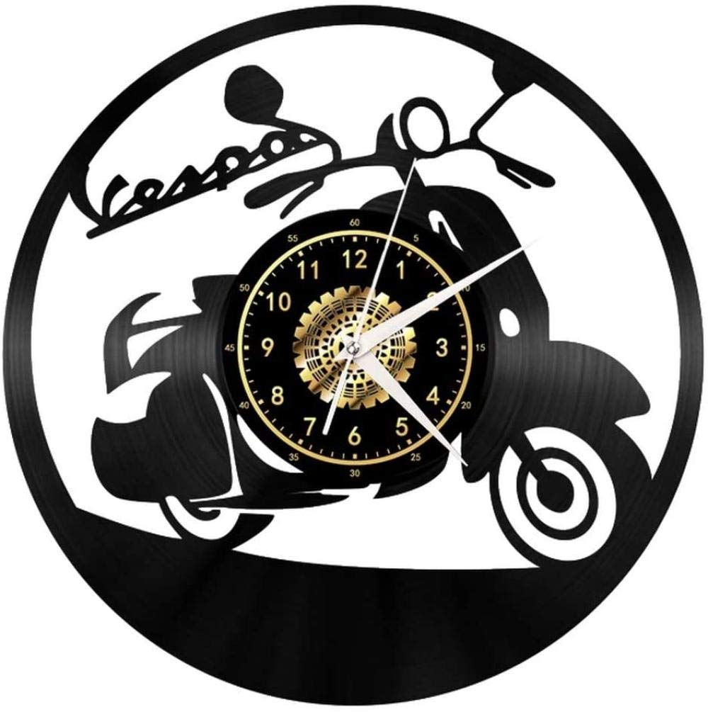 zgfengThe best gift ideas for motocross motorcycle lovers vinyl record wall clock LED wall lamp night light wall lamp handmade decoration