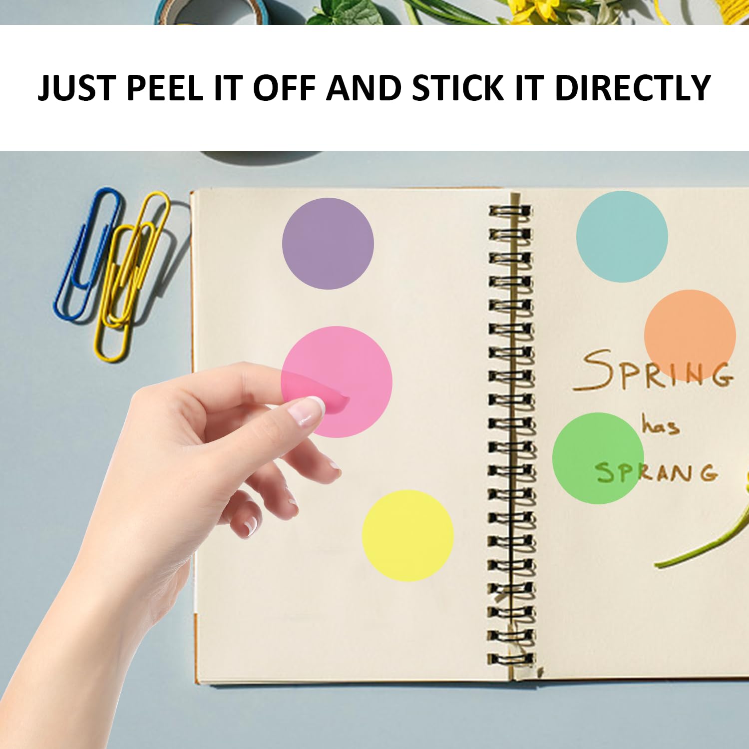 TIESOME 400Sheets Transparante Sticky Notes, Ronde Clear TIESOME 400Sheets Transparante Sticky Notes, Ronde Clear