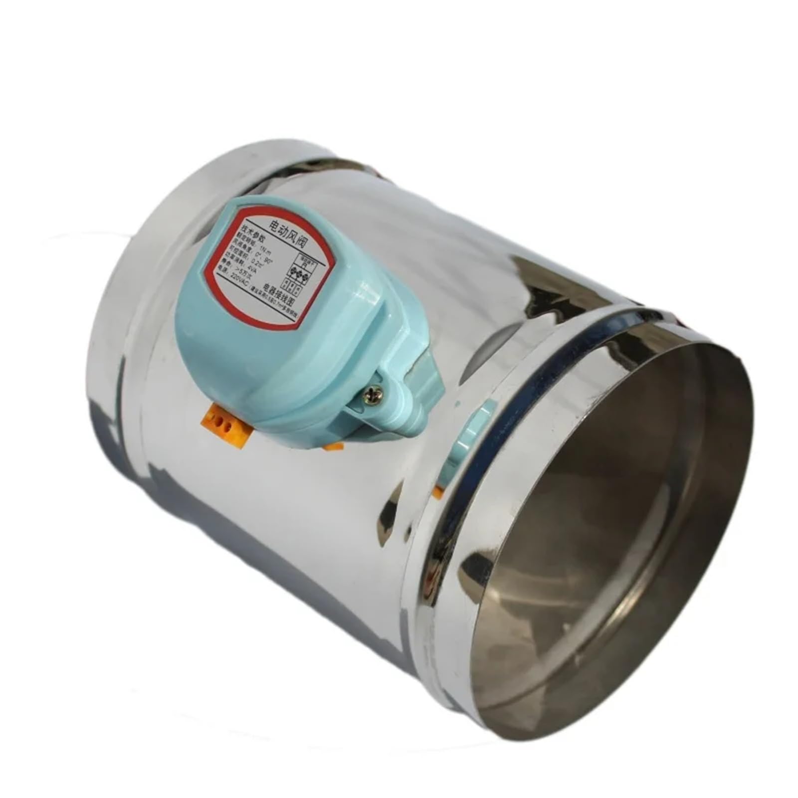 1 x siłownik zasuwy pneumatycznej 220 V 24 V 12 V 1 Nm do elektrycznego kanału wentylacyjnego z napędem elektrycznym, rura 60-200 mm ze stali nierdzewnej (150 mm 220 V)