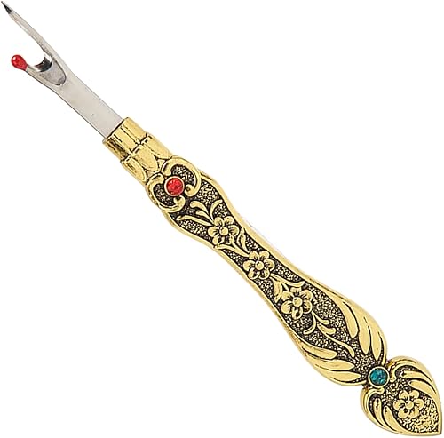 Miniatura 3 de TOPINCN Retro Daffodils Seam Remover Tool Cross Stitch Seam for Ripper Thread Opener Accessories Comfortable Retro Seam Remover Lovely Stitching