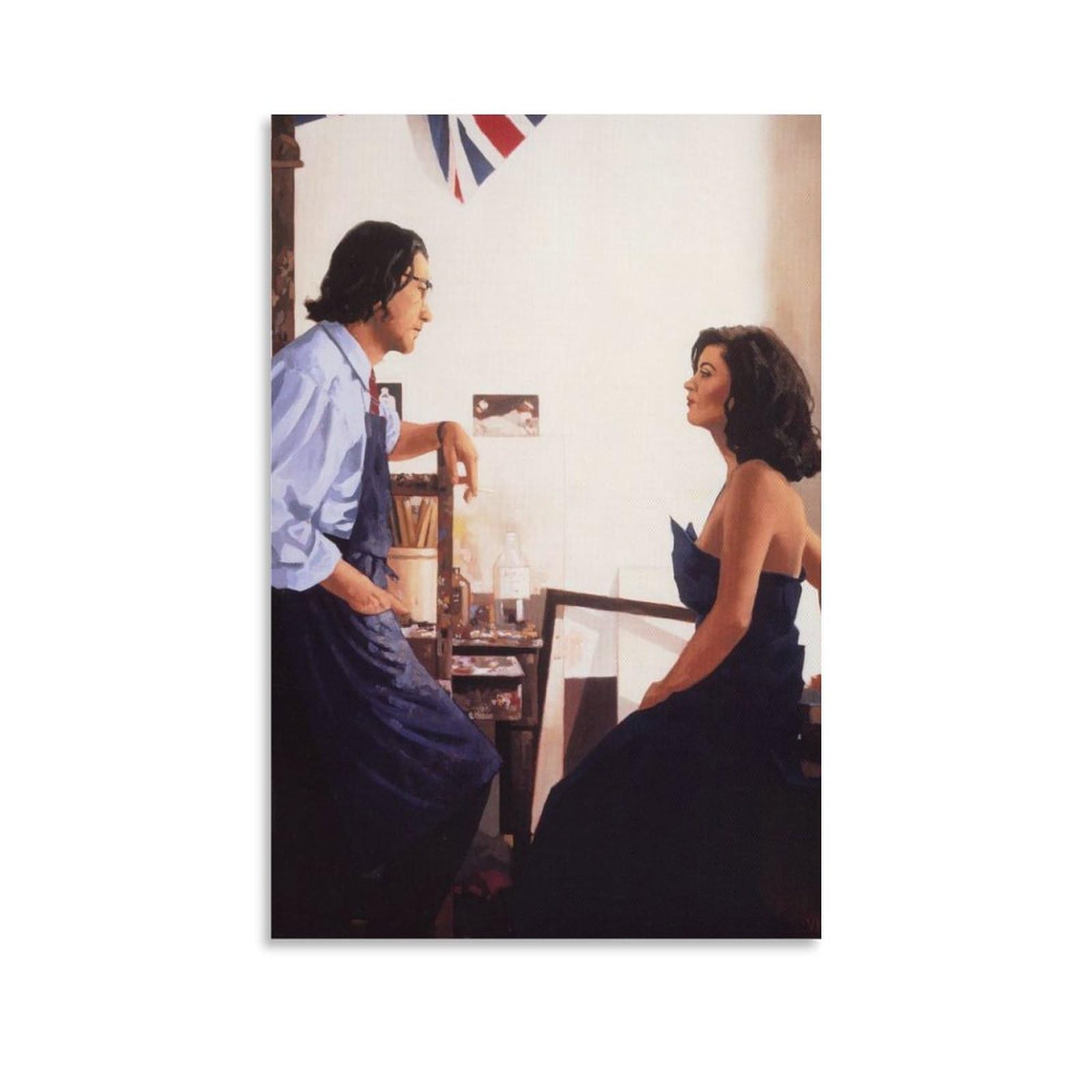 The Artist And Themodel by_Jack_Vettriano Wall Art Prints Poster Artworks Canvas Room Aesthetic Wall Art Prints Decor Framed-unframed 12x18inch(30x45cm)