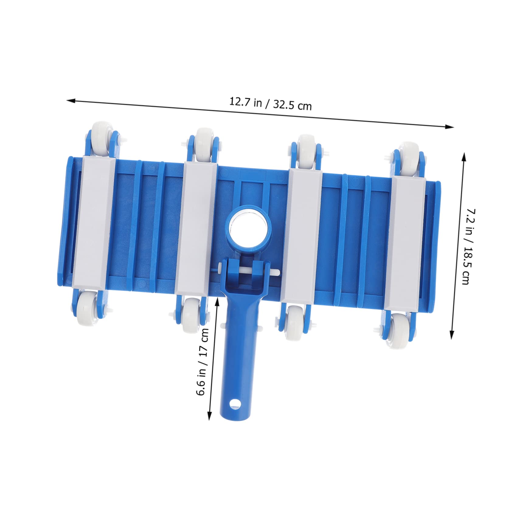 GANAZONO Cabezal de Succión Fácil de Instalar para Piscina Ruedas Antideslizantes y Material Abs para Limpieza Interior y Exterior de Piscinas