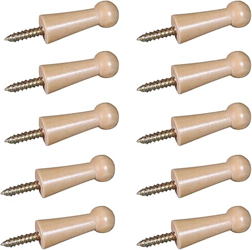 10 ganchos fijos de madera maciza con tornillo, ganchos de madera natural para colgar sombreros, plantas, toallas de baño, puertas, bordes de disponible en Yaxa Colombia