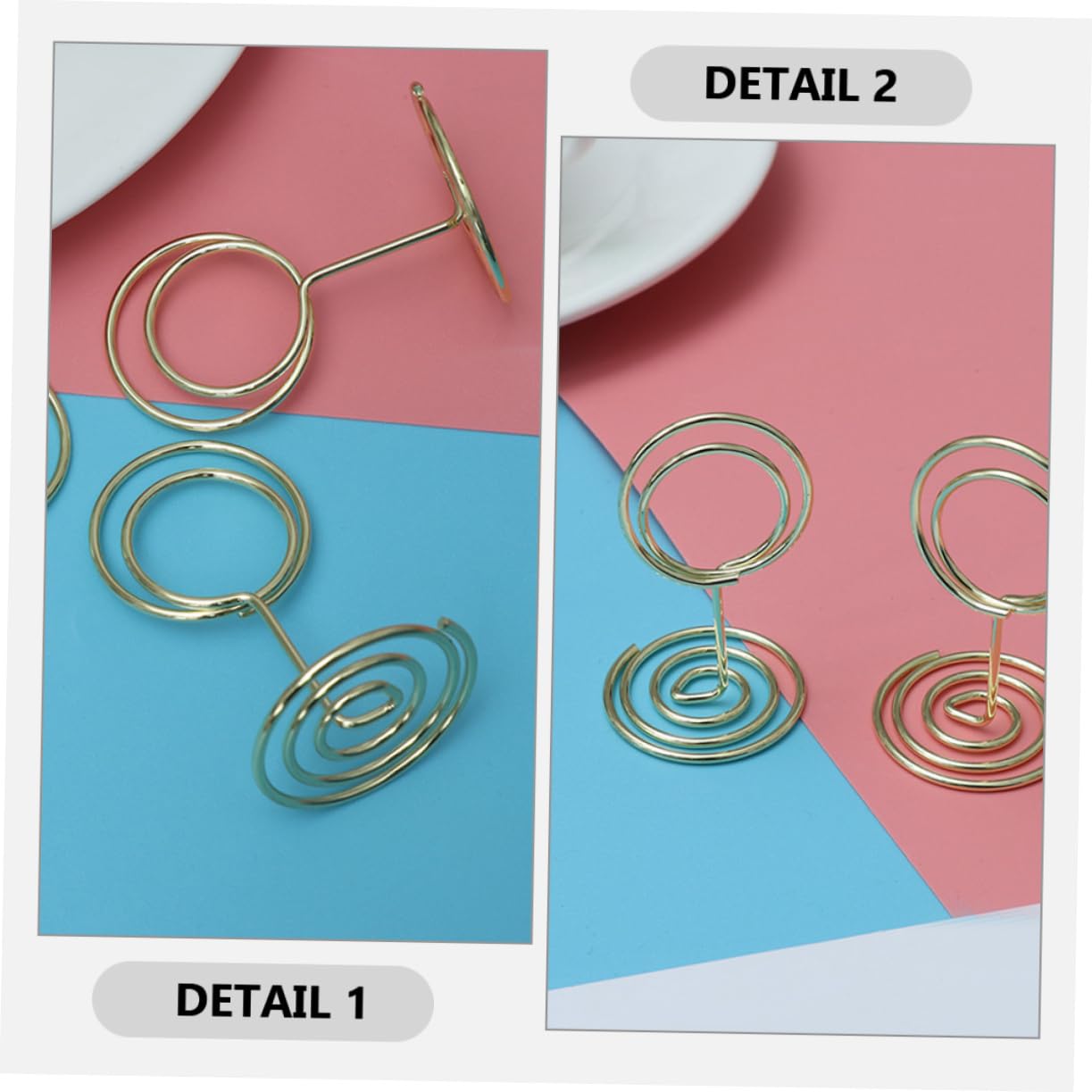 jojofuny 30Pcs Metal Photo Card Holders Decorative Table Sign Stands for Weddings Office Parties Versatile Menu Table Number Clips Compact Lightweight Design