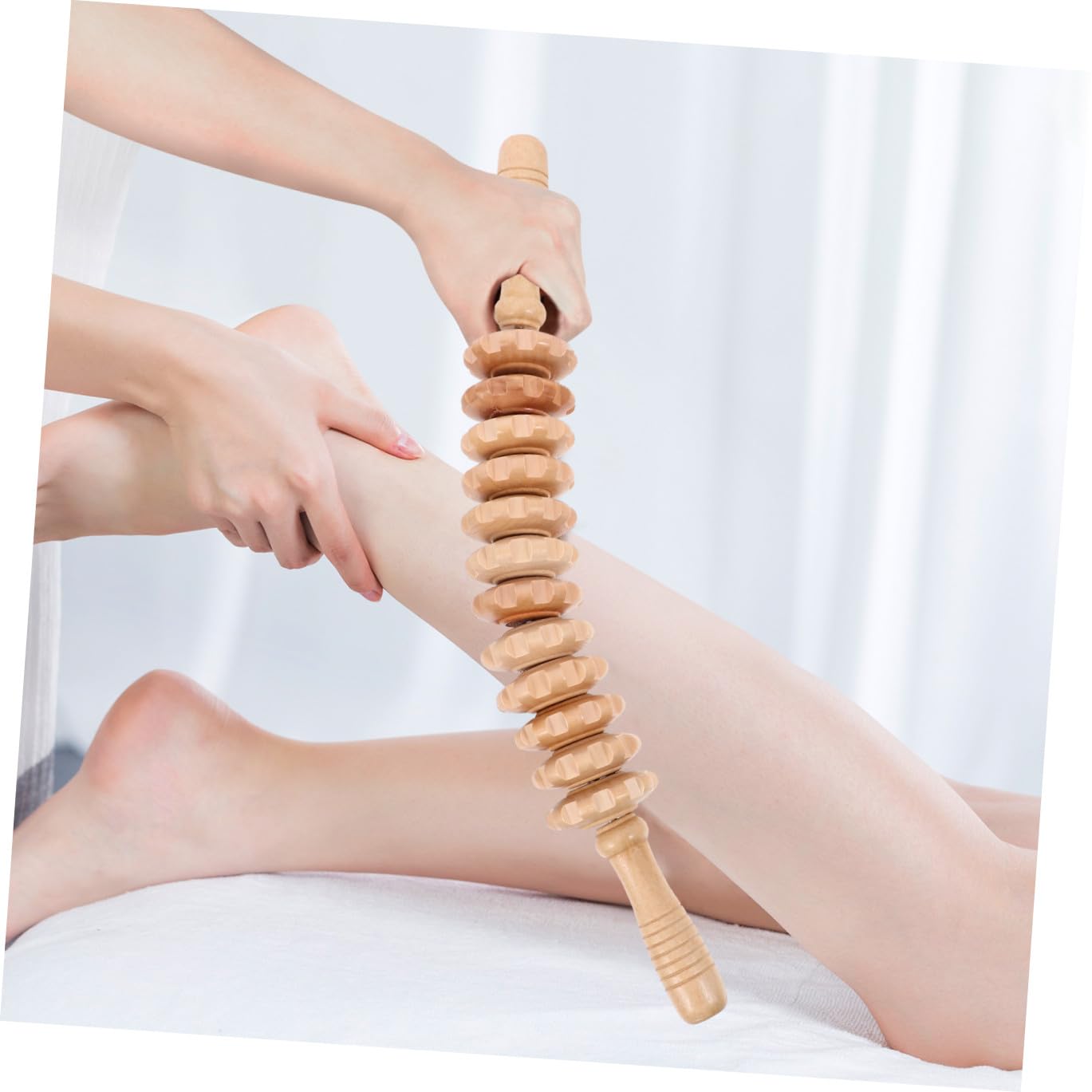 Gatuida Set Massaggiatore a Rulli in Legno per Corpo Strumento Massaggiatore Manuale per Collo e Spalle Kit 3 Pezzi per Massaggio Linfatico e Rilassamento Muscolare Uso Domestico e