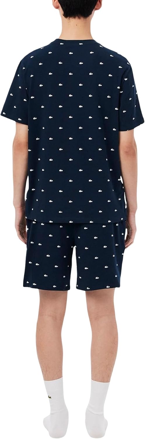 Lacoste Men's Straight Fit Printed Pajama Shorts