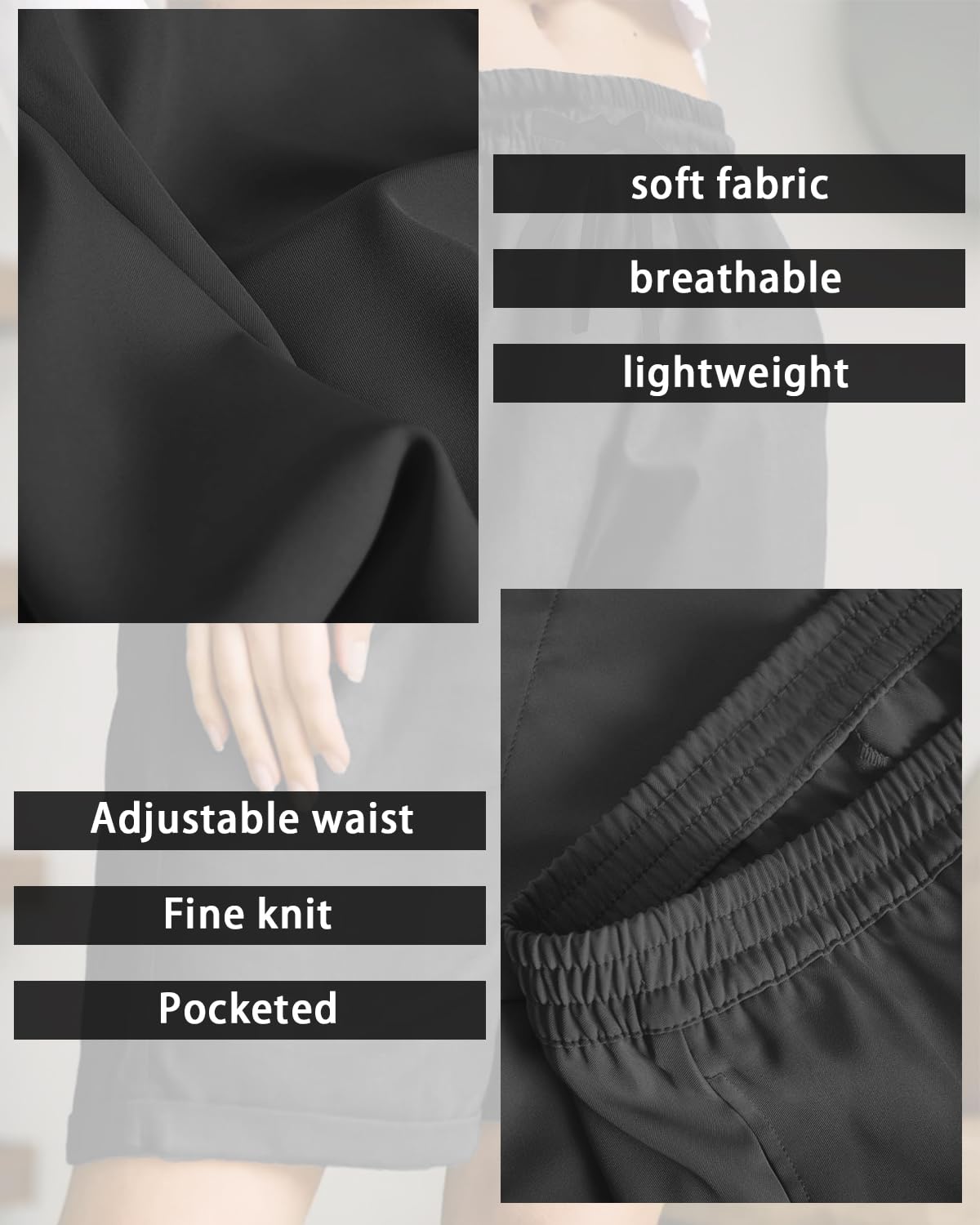 Rayson Pantaloncini Donna Estivi Cotone Bermuda da Donna Casual Leggero Pantaloni Corti con Tasche Pantaloncini Sportivi con Coulisse per Sport Yoga Trekking