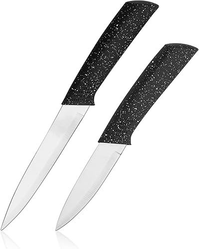 BINO Juego de cuchillos para pelar y usar con mármol de 2 piezas SS
