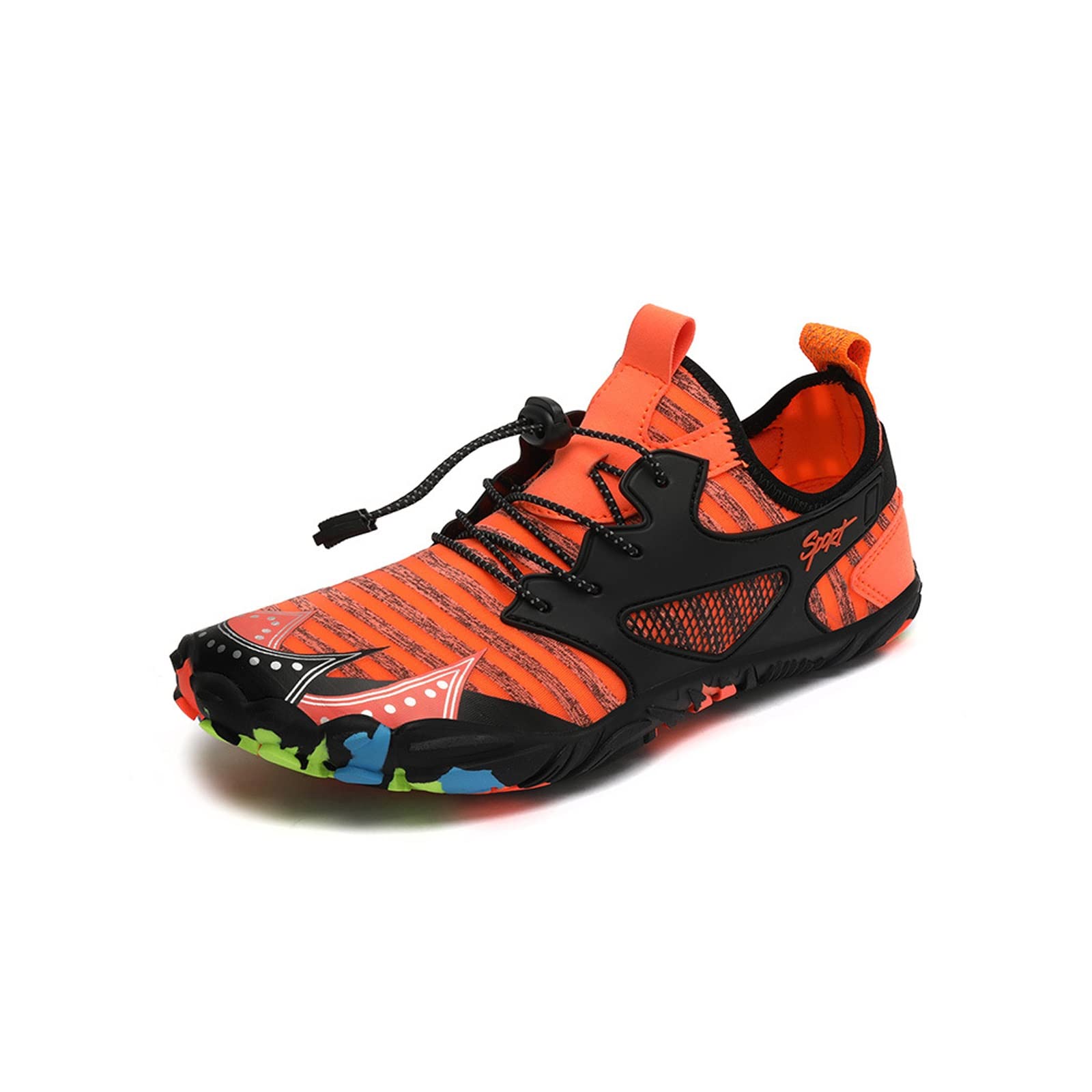 Wygwlg Zapatos de Agua para Mujeres Hombres, Zapatos de Natación Zapatos de Piscina con Dibujos únicos Zapatos de Río de Secado Rápido Slip-on para Piscina Playa Surf Parque Acuático Yoga