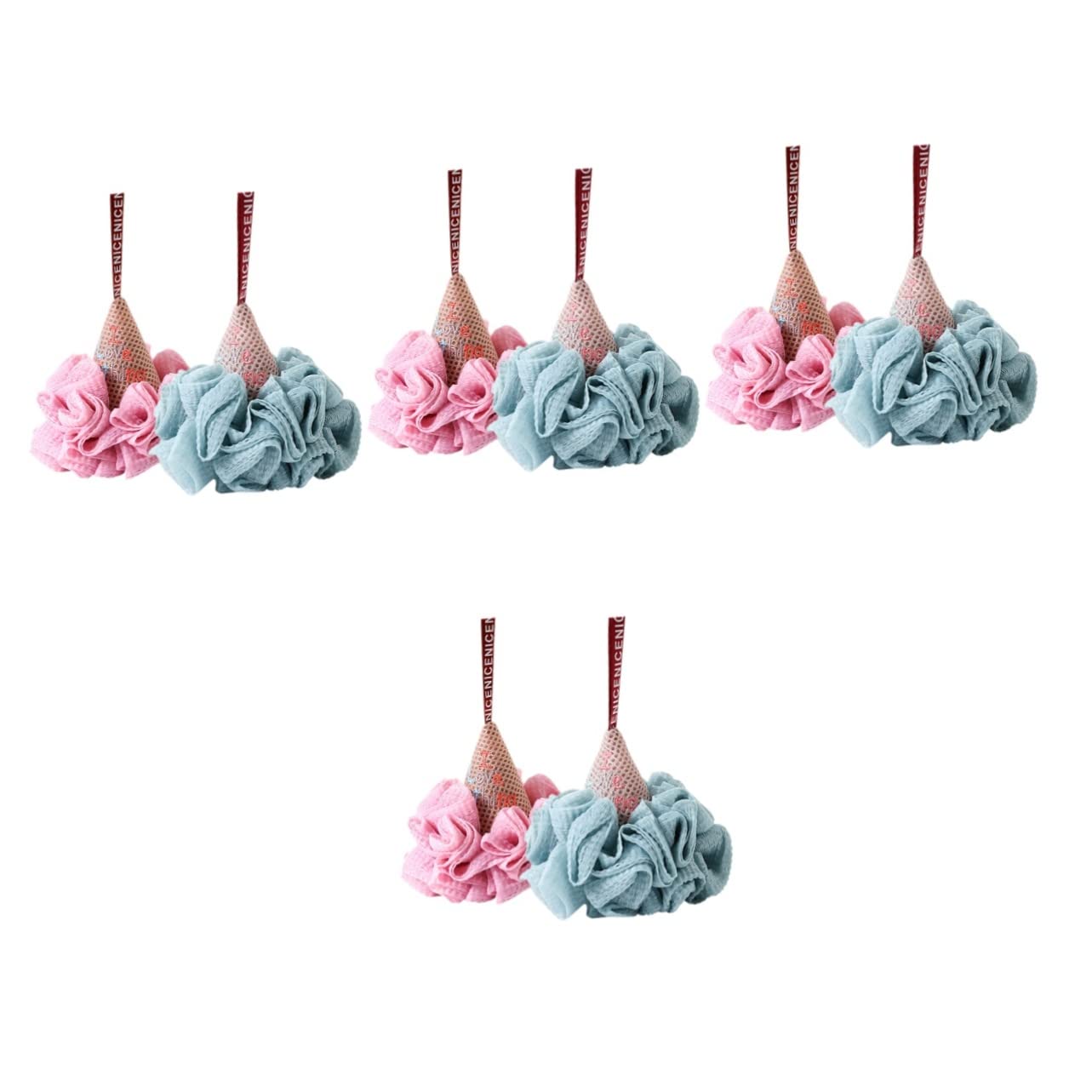 Ipetboom 8piezas Esponja De Exfoliante Forma De Helado De Loofah Para Baño Accesorios De Exfoliación Para Mujeres Rica y Diseño Divertido