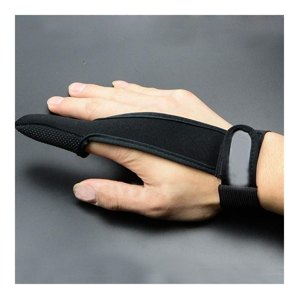 Rękawice Rękawice Linia rzucająca wędka wędkarska Dedykowana oddychająca antypoślizgowa rękawice pojedyncze palców (Color : Black)