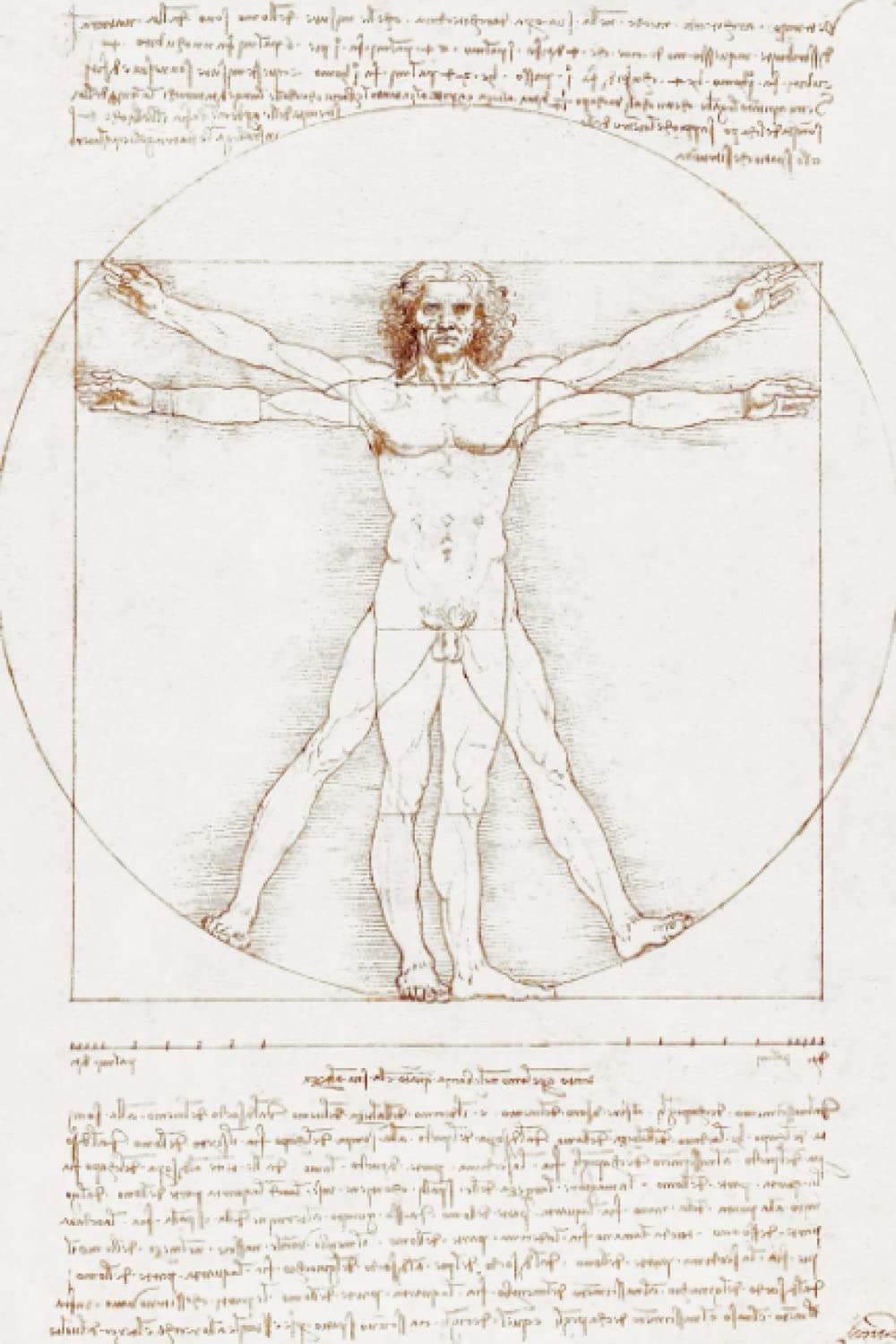Leonardo da Vinci's Vitruvian Man (circa 1492) Notebook Journal: Famous Paintings Series Notebooks