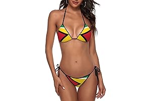 Guyana Two Piece Backless Tie Bikini Set