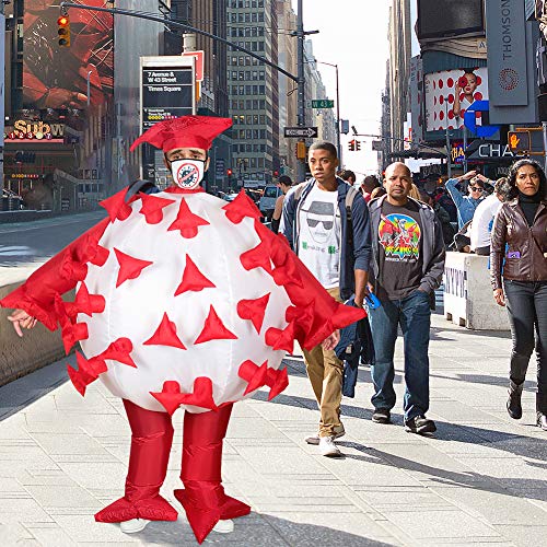 AltSkin Mega Suit Inflatable Costume Covid Germ Costume Mens/Womens Dress Up Bug Virus