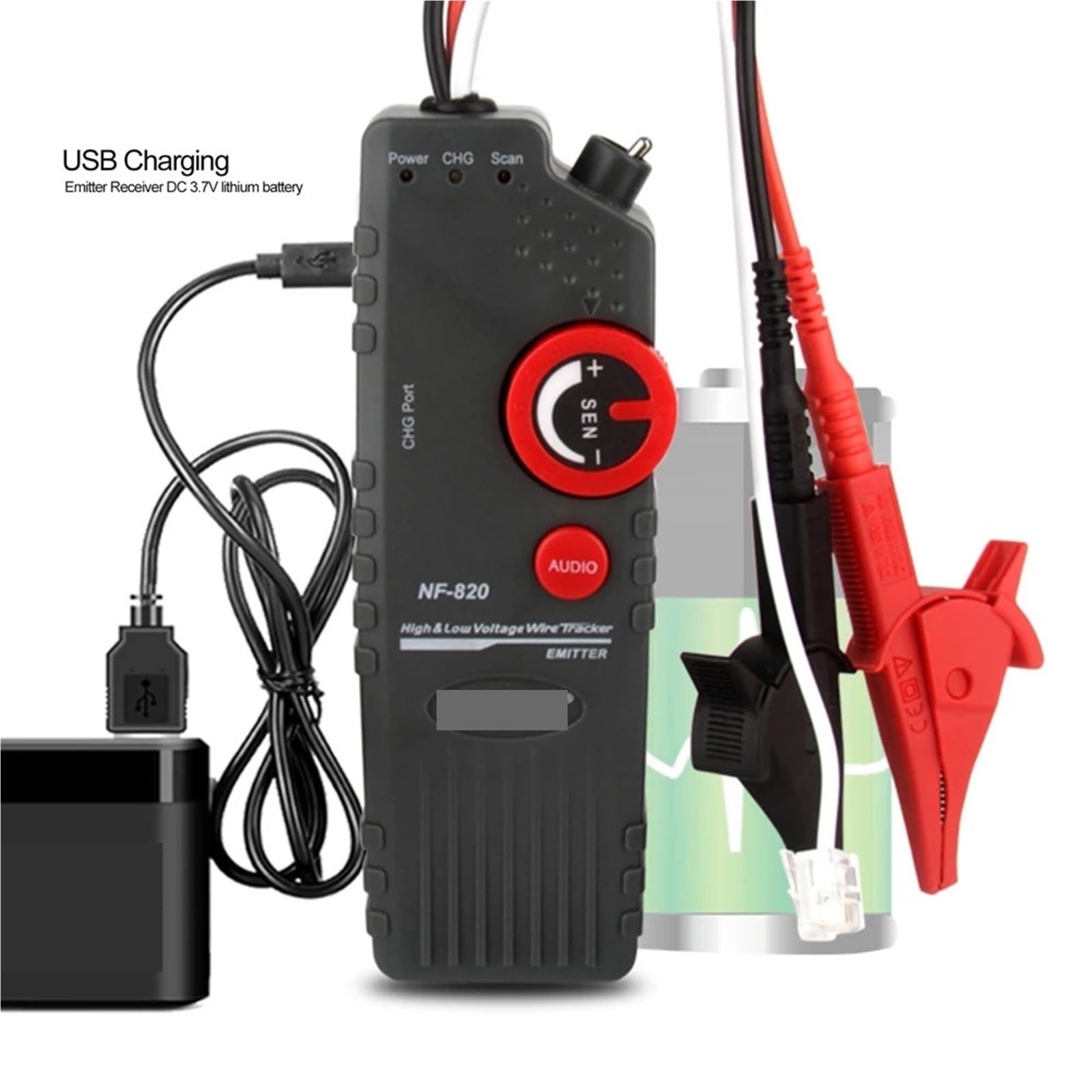 Comprobador de cables de red, Comprobador BNC RJ45 RJ11 NF-820, comprobador de cables alta y baja tensión, localizador subterráneos, rastreador antiinterferencias