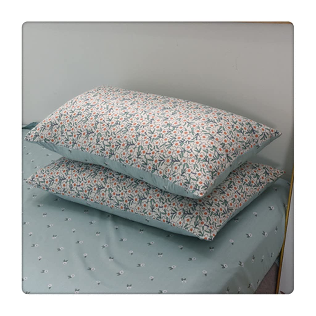 MFJGHU Northern Europe Cotton Minimalist Small Fresh Single Envelope Pillow Case Lovely a Pair(Style C)