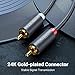 UGREEN RCA Cable, 10FT 2RCA Male to 2RCA Male Stereo Audio Cable Gold Plated Car Subwoofer Adapter Dual Shielded Red and White Cord for Home Theater Amplifier Hi-Fi System Car Audio Speaker