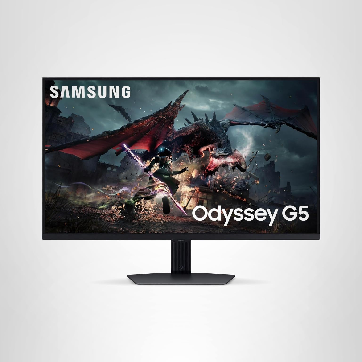 SAMSUNG 32" Odyssey G55C Series QHD 1000R Curved Gaming Monitor, 1ms(MPRT), HDR10, 165Hz, AMD Radeon FreeSync, Eye Care, Glare Free, Sharp Resolution LS32CG550ENXZA: 32-inch