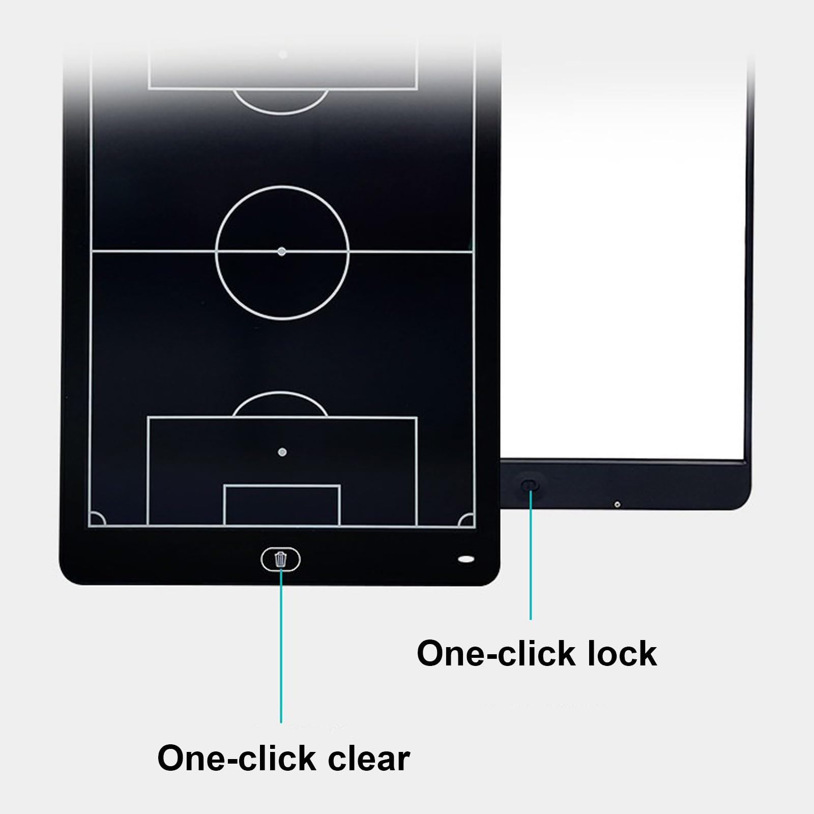 Lavagna Tattica Elettronica per Calcio, Lavagna Strategica LCD per il Calcio, Cancellazione e Blocco con un Solo Tocco, Include Penna Stilo
