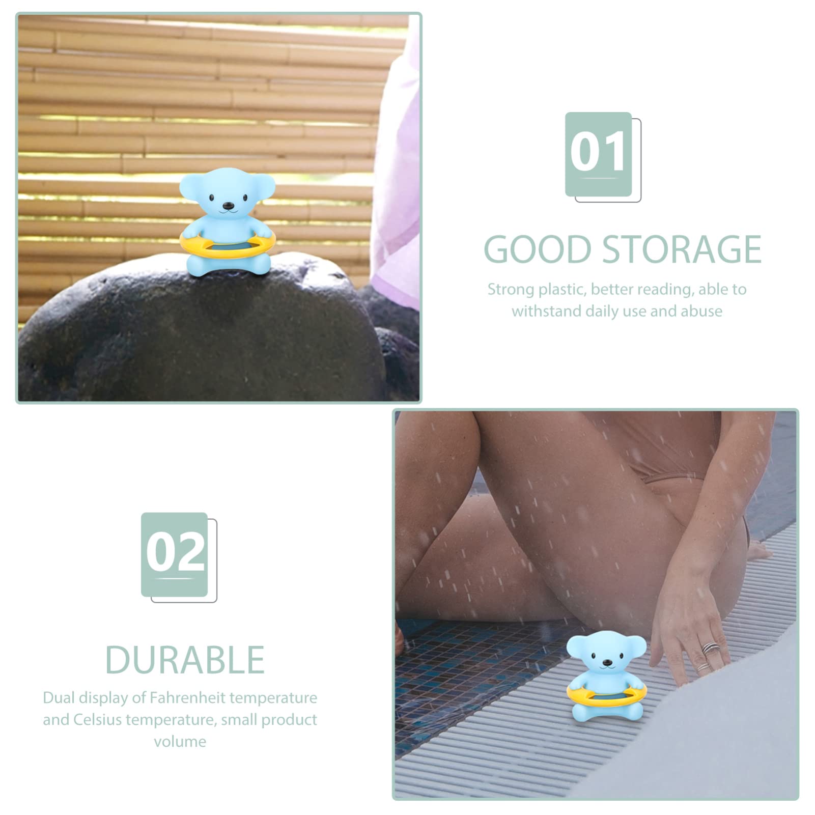 Cabilock 2 Pz Termometro Per Acqua Bagno Galleggiante Temperatura Vasca Di Sicurezza Digitale Bagnetto in Silicone Bambino Materia Abs Elettronico Sensore Di Temperatura Dell'acqua