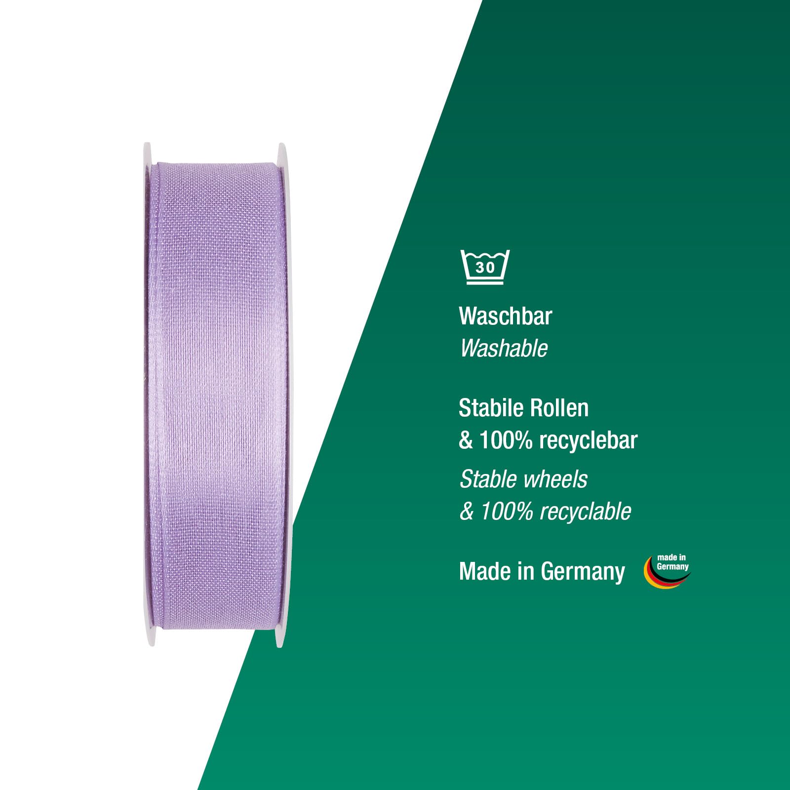 Halbach Seidenbänder Gift Ribbon, Wide 25 mm Width, Length 25 m, Ribbon Made in Germany - Image 3