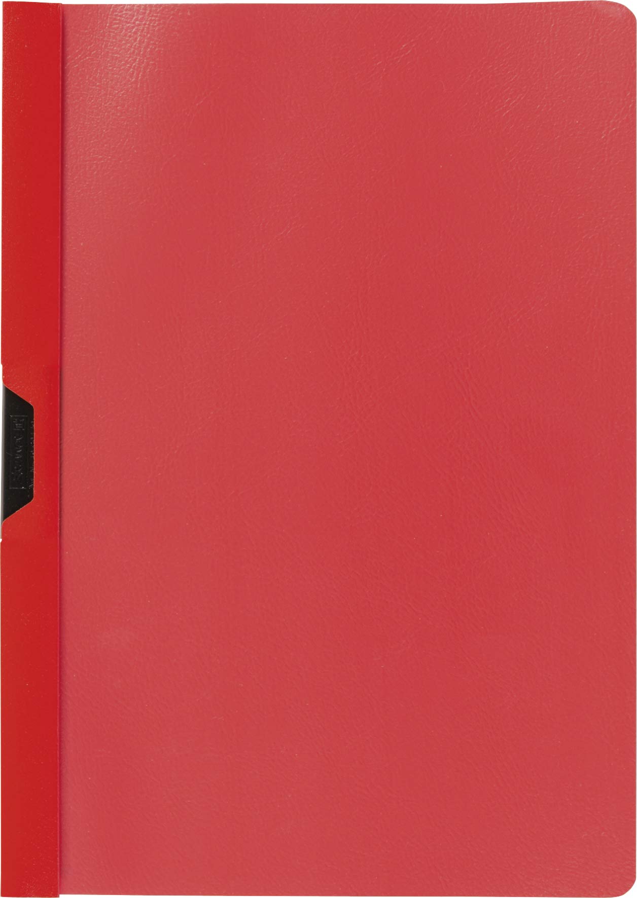 Baier & Schneider Brunnen 102014020, Cliphefter für A4, Rücken aus farbiger PP-Folie, Vorderdeckel Transparent, 25 Stück rot
