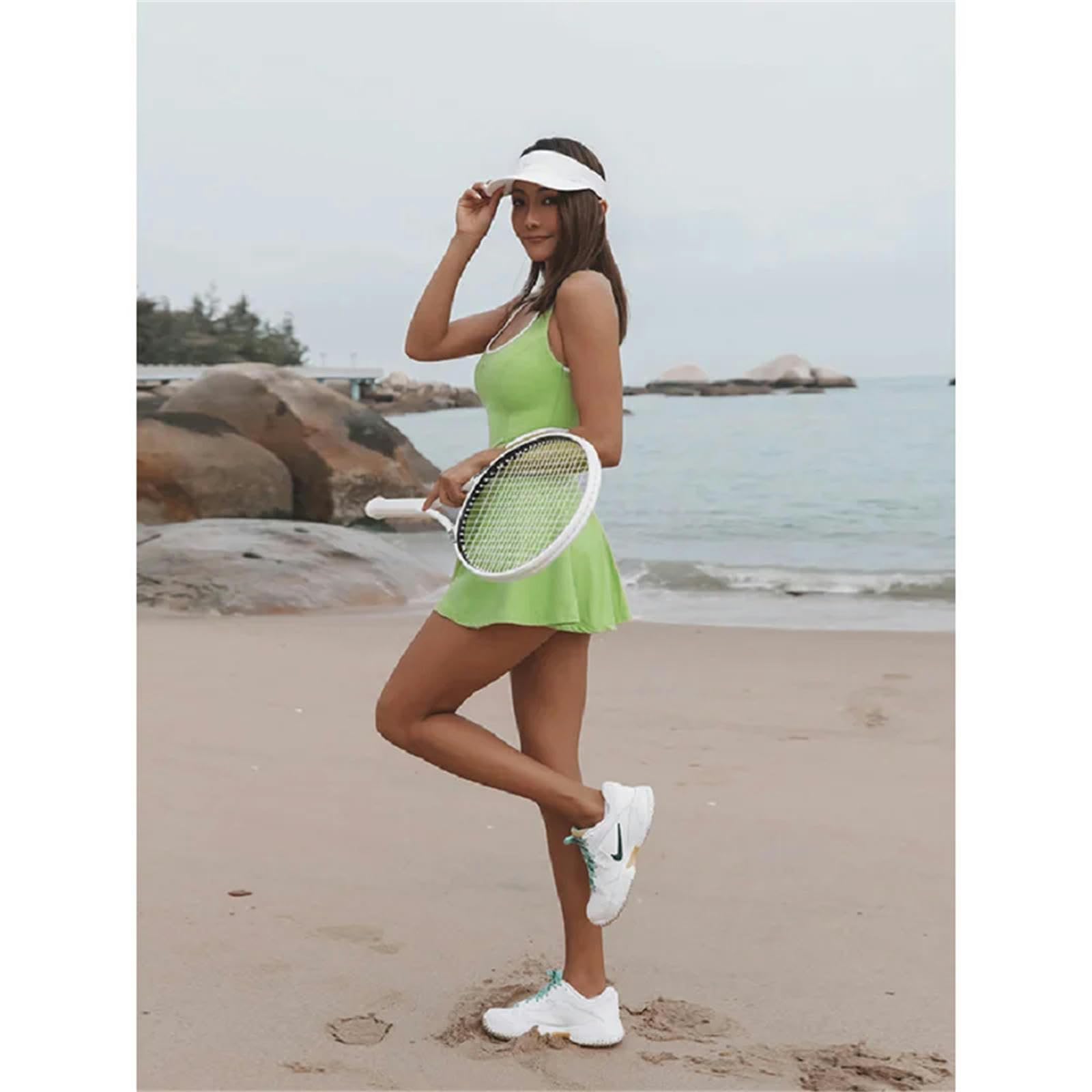 Damska spódnica tenisowa do tenisa sportowego do noszenia w mini sukienka outdoorowa dla kobiet.