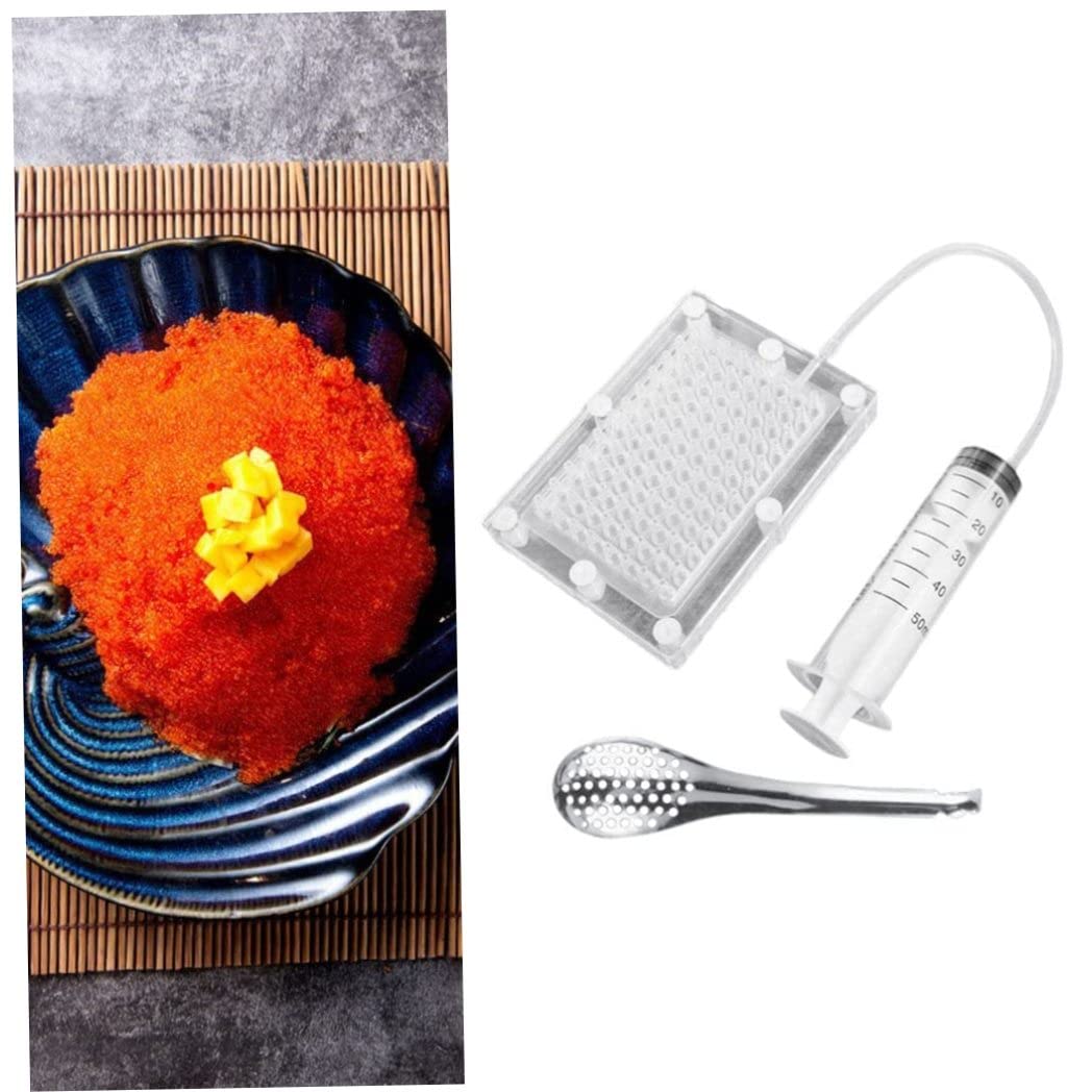 Professionale Molecolare Gastronomia Caviale Maker Gourmet Dispenser Caviale Filtro Sferificazione Contagocce con Tubo & Cucchiaio Strumenti Accessori per la Casa