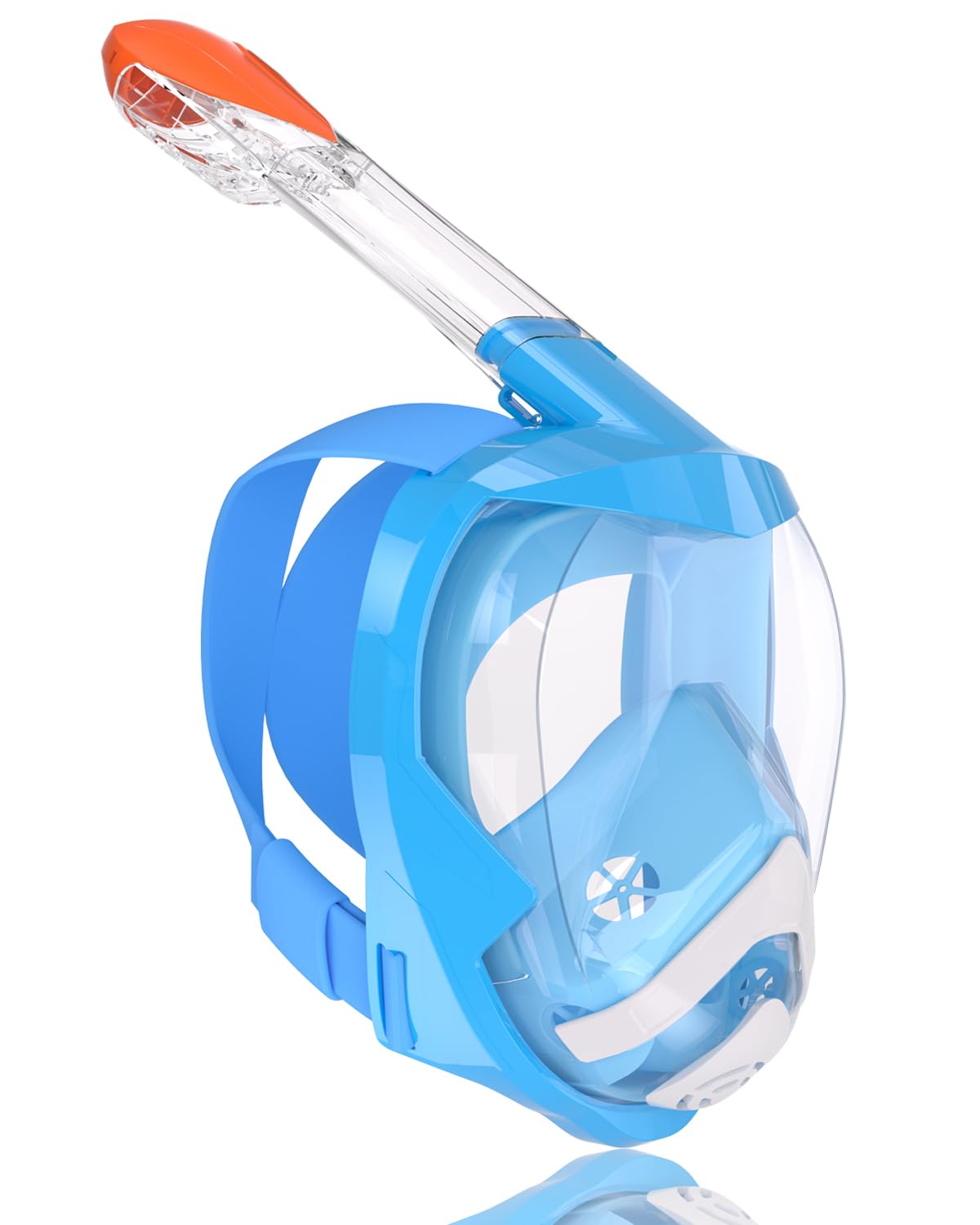 Flyboo Maschera da Snorkeling,Maschera Subacqueacon con Visuale Panoramica 180° Design Pieno Facciale e Compatibile con Videocamere Sportive Maschera per Immersioni per Adulti