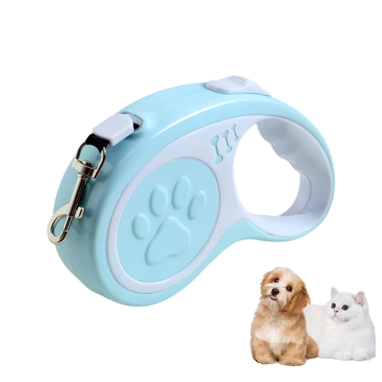 Dog Lead Retractable Dog Leash for Medium Dogs, 11.48ft Tangle-Free with Comfort Grip ABS Handle, Blue Durable Tape Dog Lead for Outdoor Walking