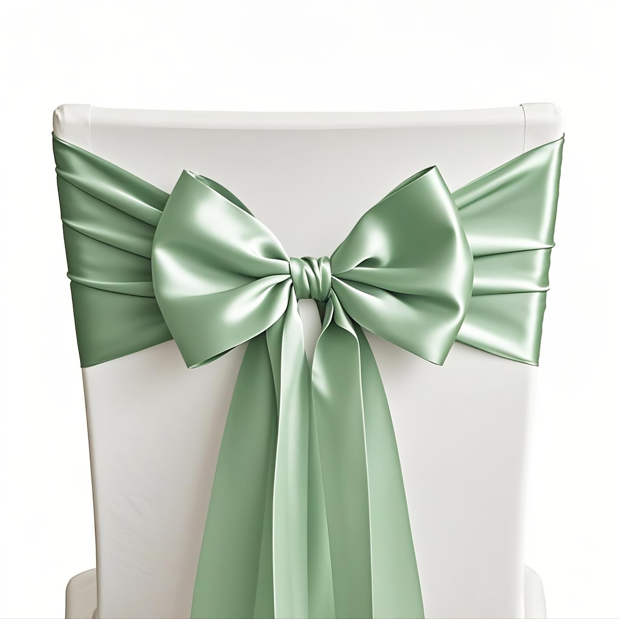 Caminos De Mesa De Satén Verde Salvia Paquete De 12 Color No