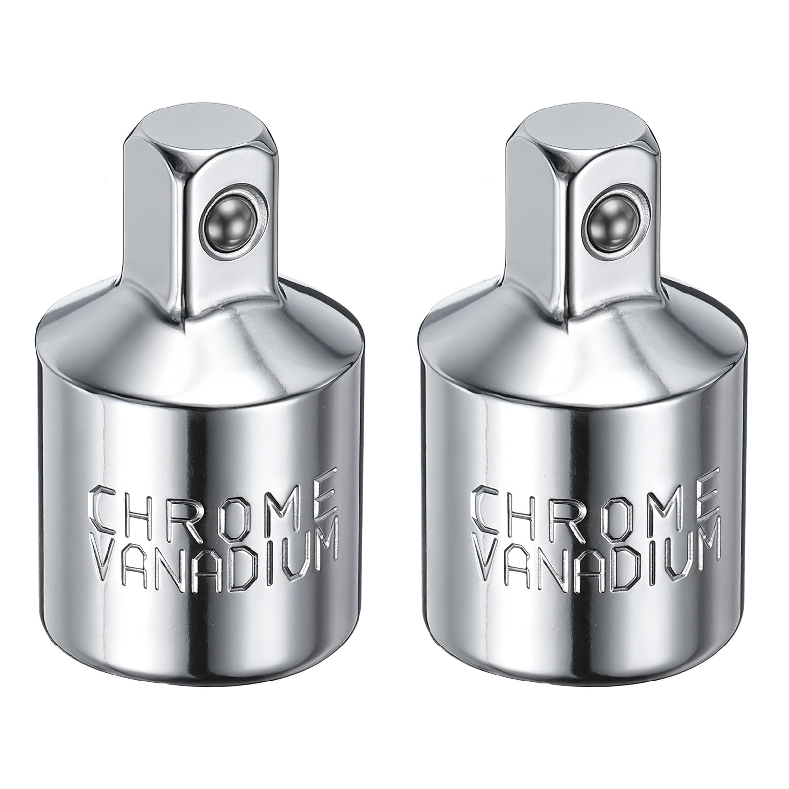 sourcing map 2 Pcs Impact Socket Adapter 3/8" Female to 1/4" Male, Silver
