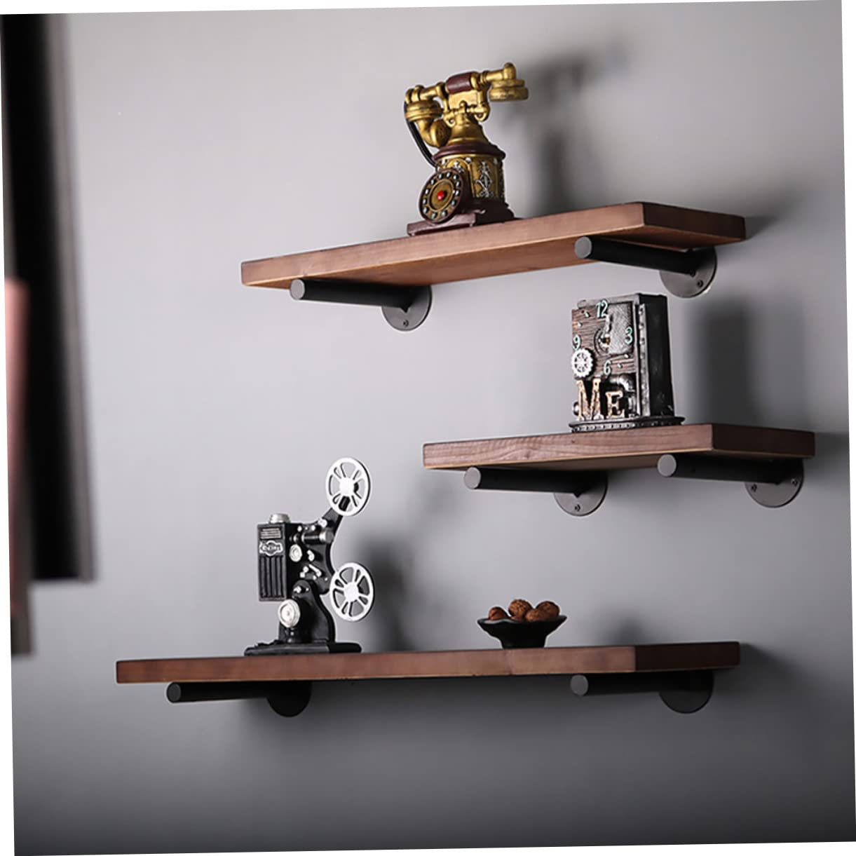 Staffe per Mensole in Ferro Vintage 4 Set Supporto Scaffale