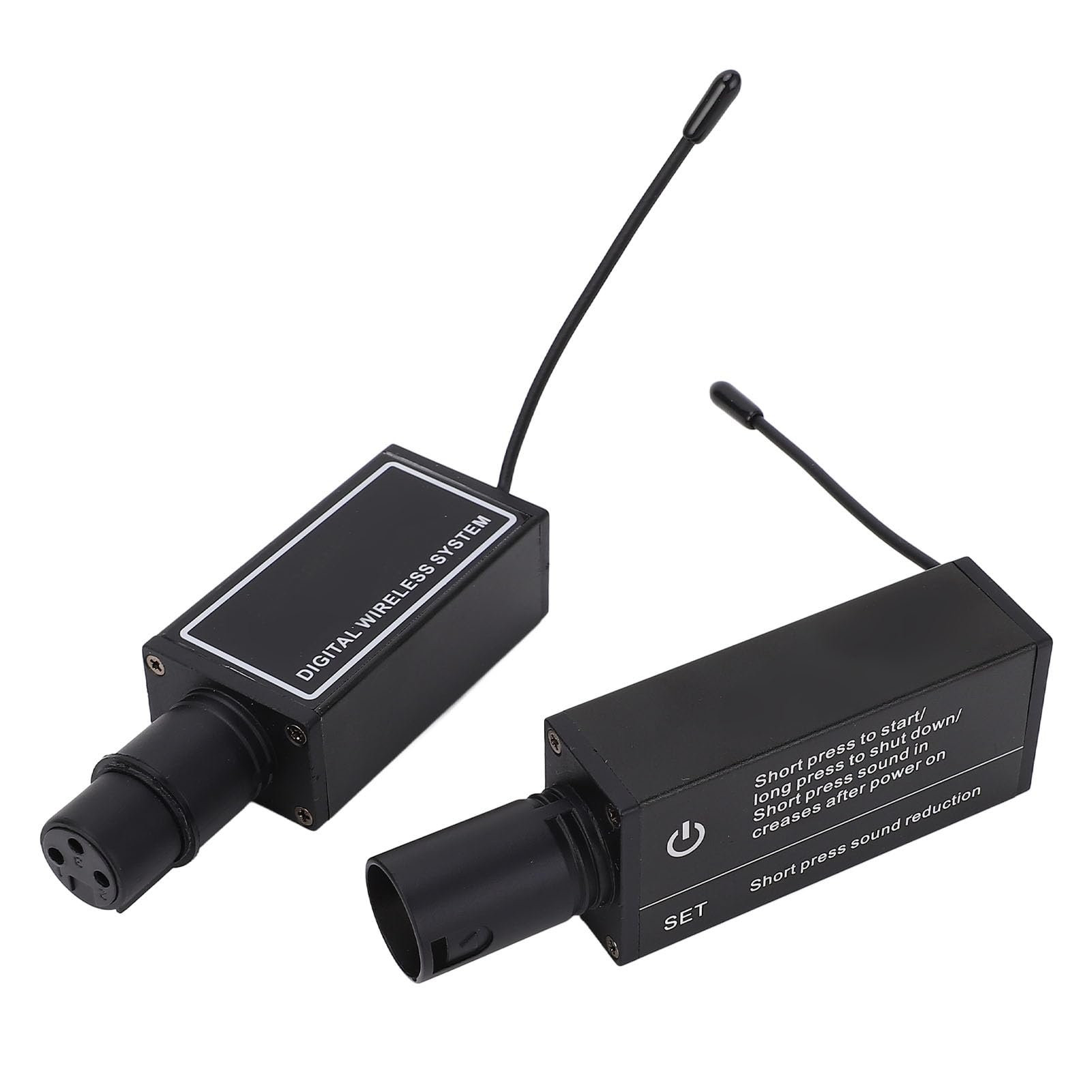 Ricevitore trasmettitore microfono wireless Adattatore XLR USB UHF per fotocamera mixer audio Nero