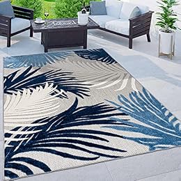 Rugshop Lucca Indoor/Outdoor Contemporary Floral Area Rug Navy 7'10" x 10'